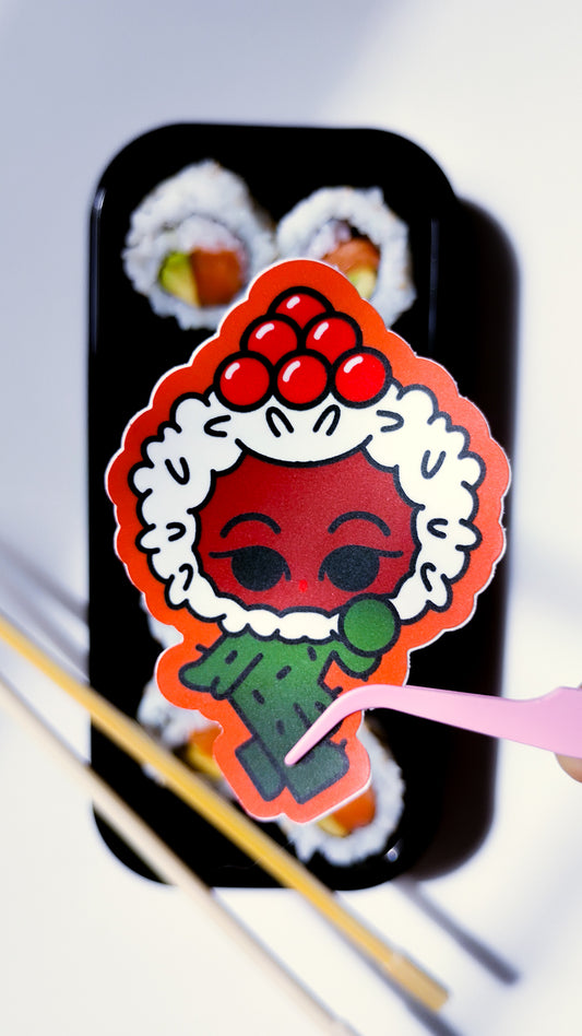 Nigiri & Roe Cute Sushi Matte Die-Cut Stickers