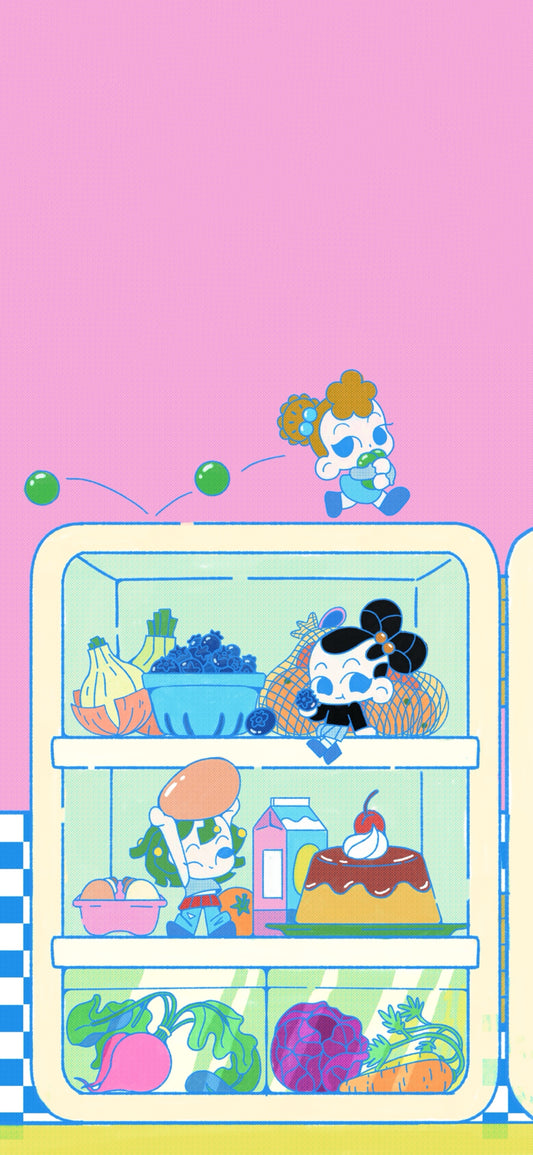 Lunch Raid Digital Phone Wallpaper | iPhone & Android