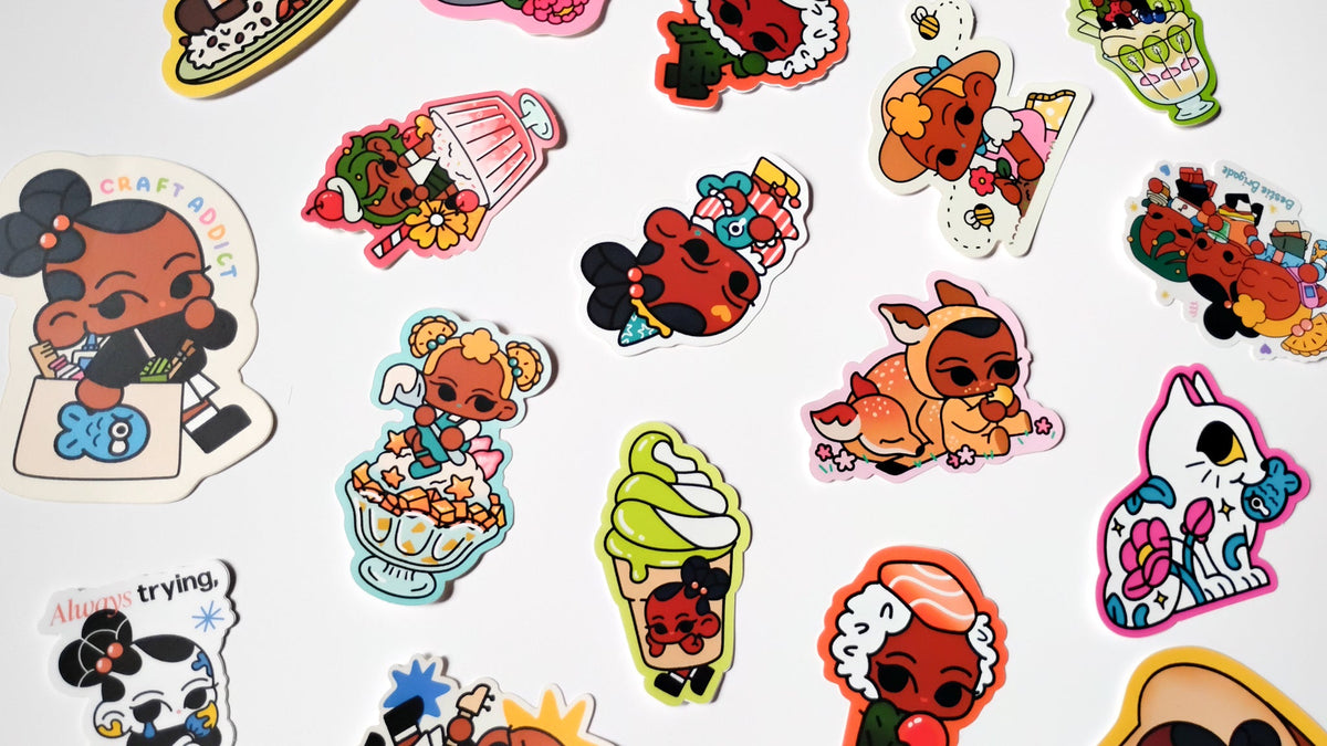 Cute Kawaii Style Die-Cut Stickers For Laptops, Water bottles, Ect