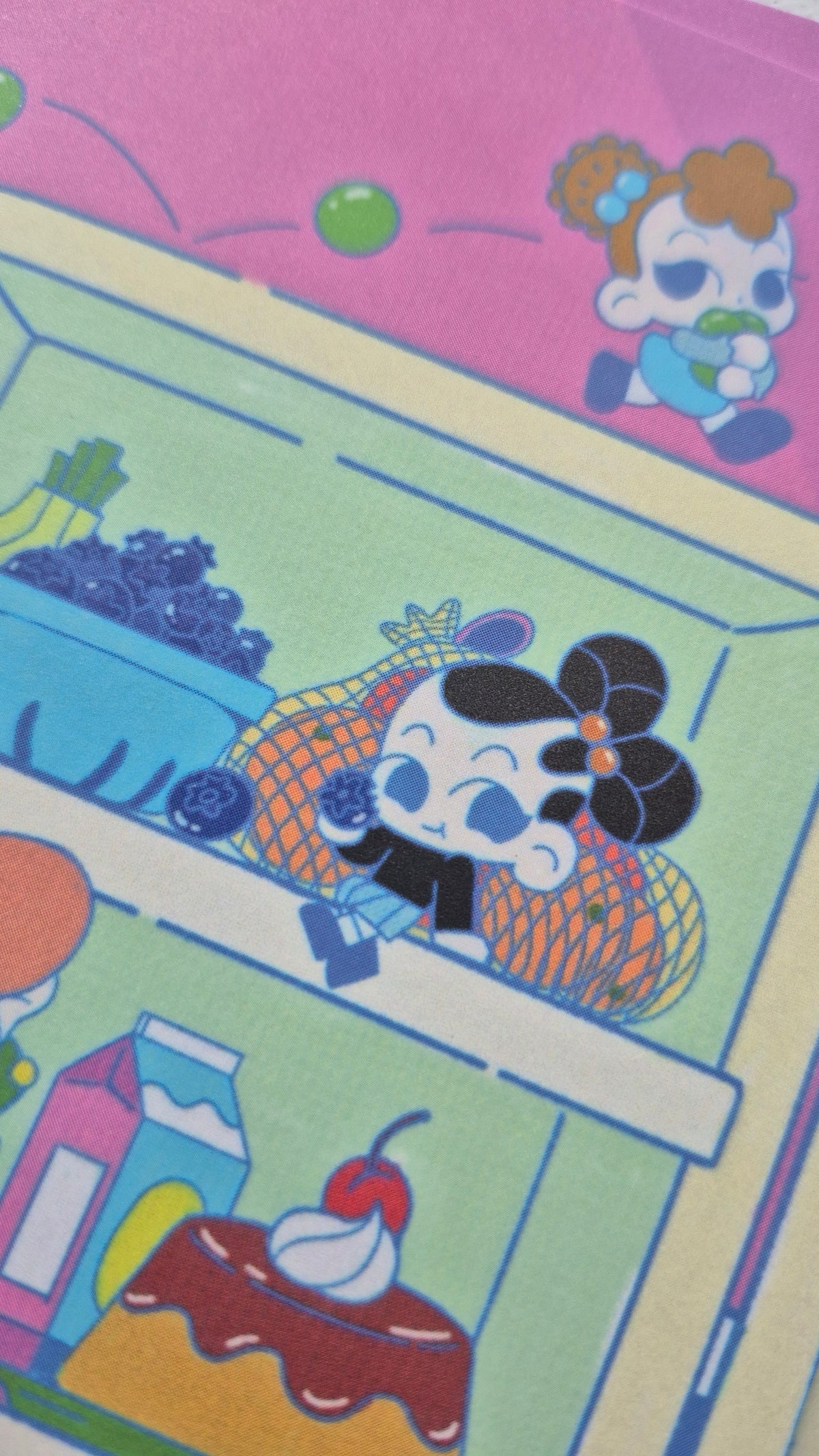 Lunch Raid | Cute Kawaii-Style Playful Food Premium Postcard Illustration