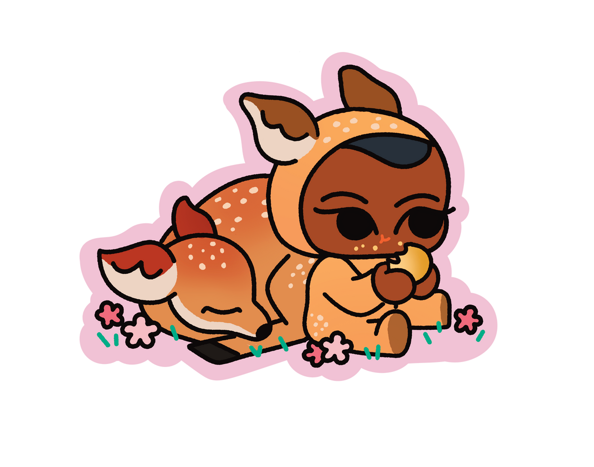 Friends From Nara Matte Die-Cut Sticker | Cute Kawaii Slice of Life Animal Friends