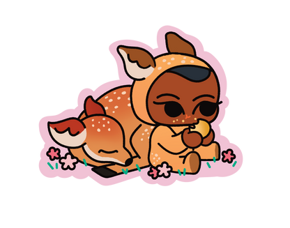 Friends From Nara Matte Die-Cut Sticker | Cute Kawaii Slice of Life Animal Friends