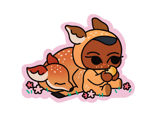 Friends From Nara Matte Die-Cut Sticker | Cute Kawaii Slice of Life Animal Friends