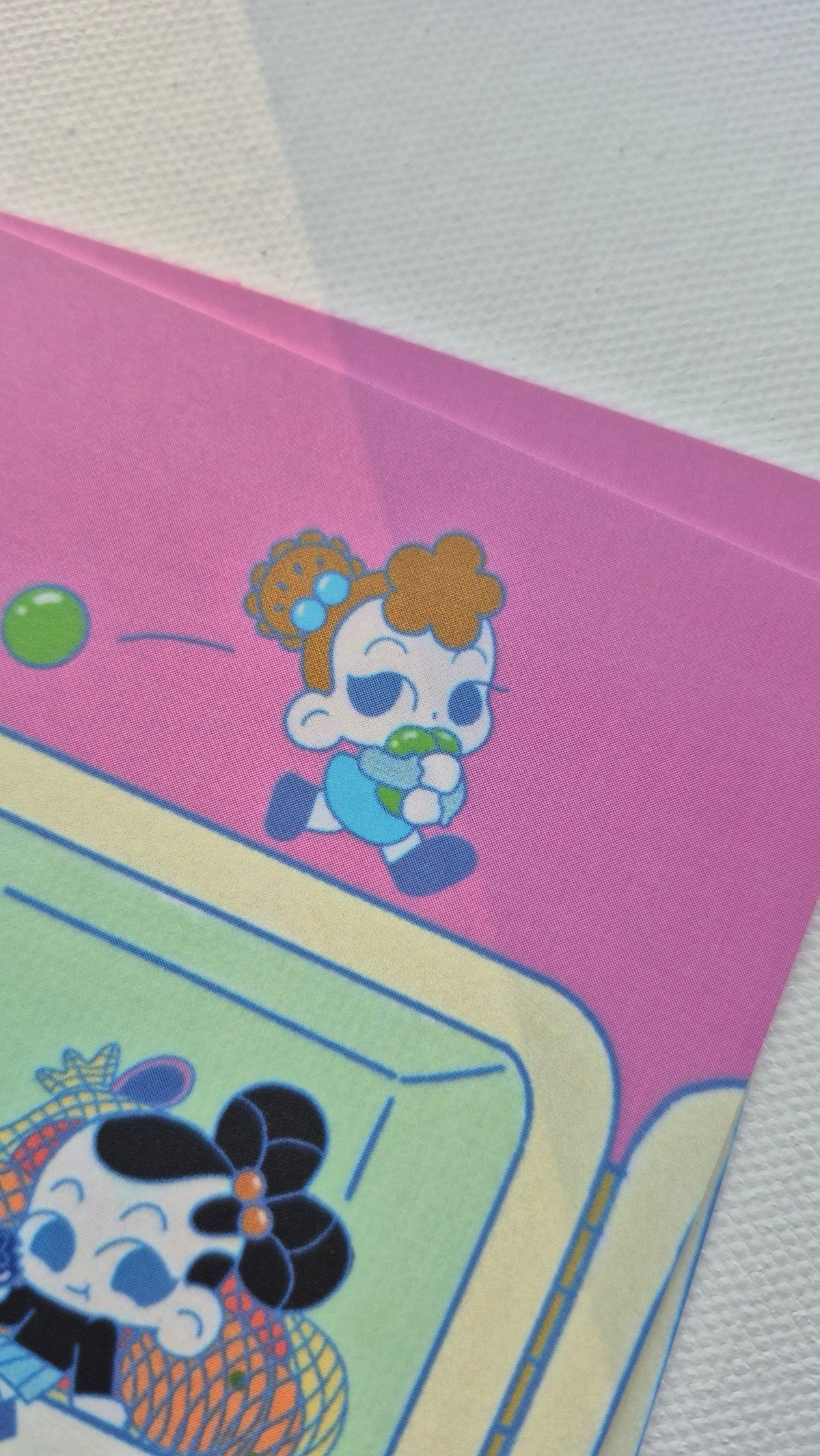 Lunch Raid | Cute Kawaii-Style Playful Food Premium Postcard Illustration