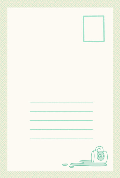 Keeping It Together| Cute Kawaii-Inspired Office Premium Postcard Illustration