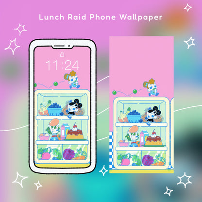 Lunch Raid Digital Phone Wallpaper | iPhone & Android