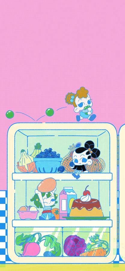 Lunch Raid Digital Phone Wallpaper | iPhone & Android